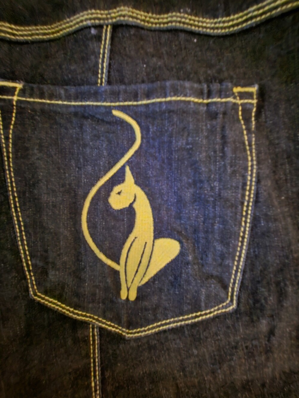 SALE | BABY PHAT 🐈 Skinny Jeans w/Yellow Neon Stitching